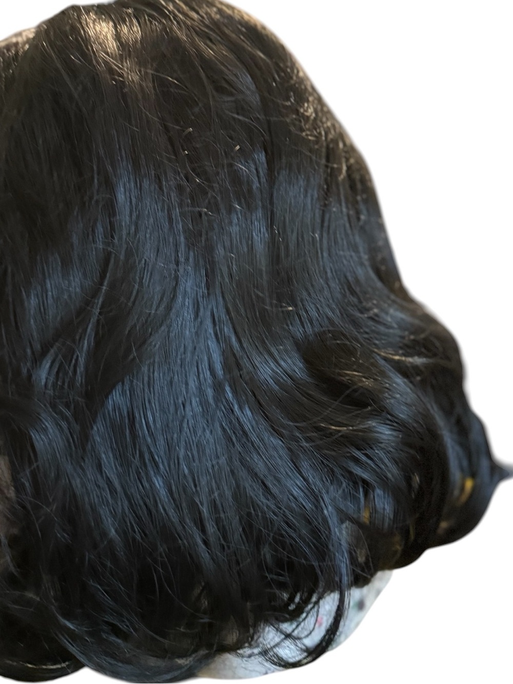 Black Wavy Wig - Synthetic Hair. New